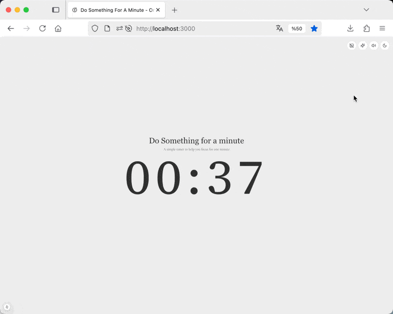Do Something for a Minute application flow