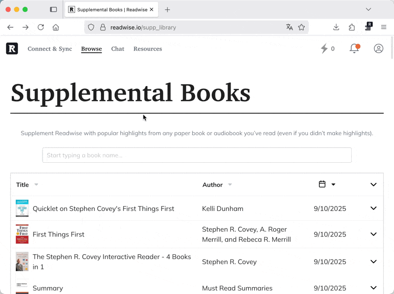 Readwise translation extension interaction